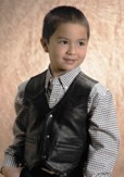 294520500BL Children's Black Leather Vest
